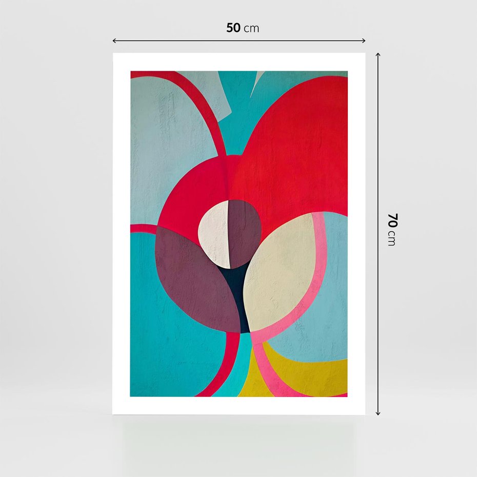 Plakat bez ramy 50x70 - Kolorowe Odsłony Inspiracji - abstrakcyjny obraz, olejny