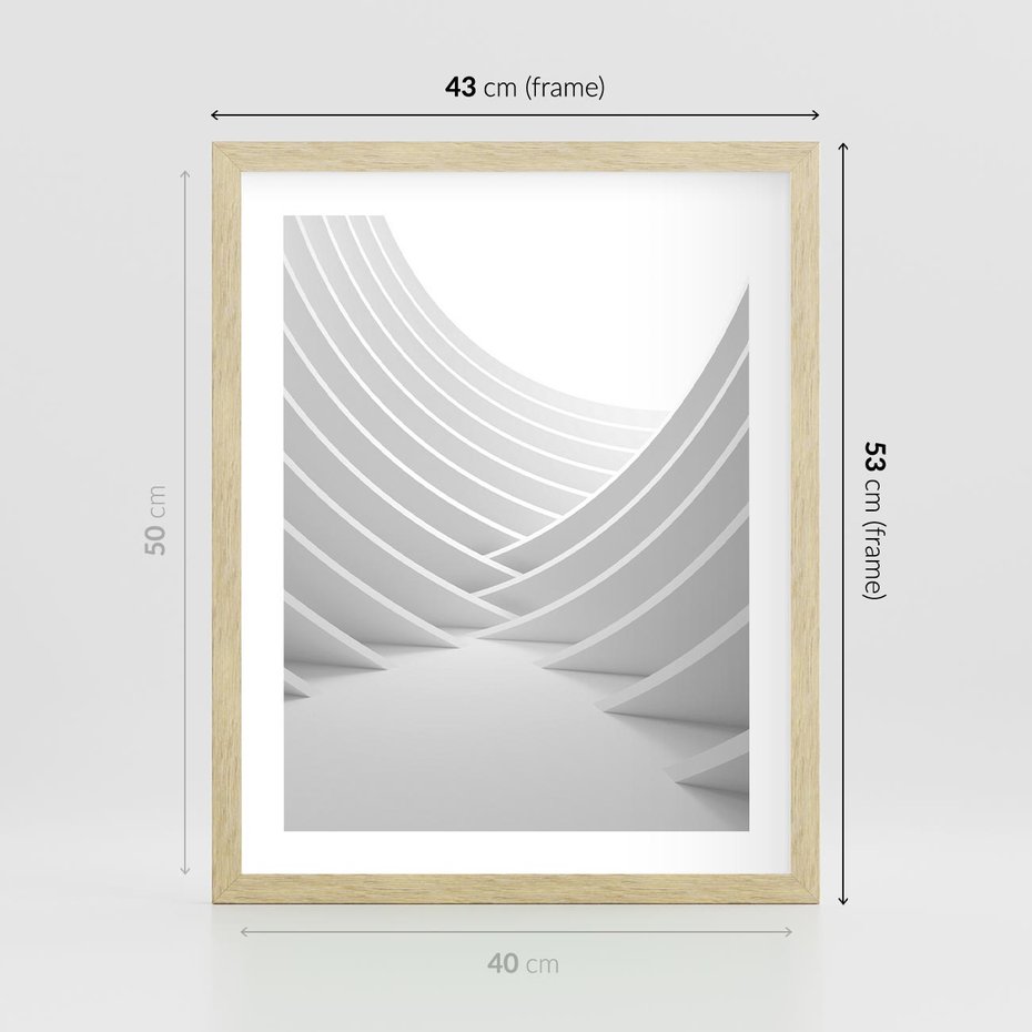 Plakat w ramie 40x50 - Nowoczesna Ekspresja - abstrakcja, 3D - rama drewno