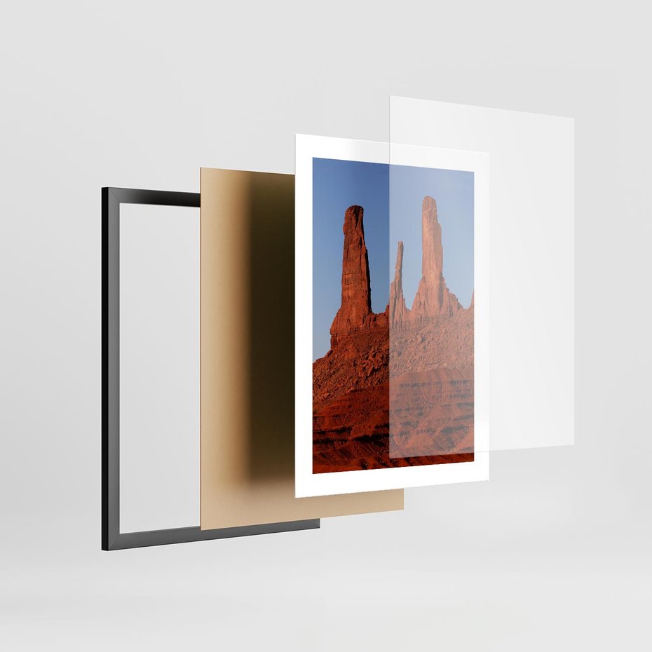 Plakat w ramie 30x40 - Wielki Kanion - majestat pustyni - Wielki Kanion, pustynia - rama czarna