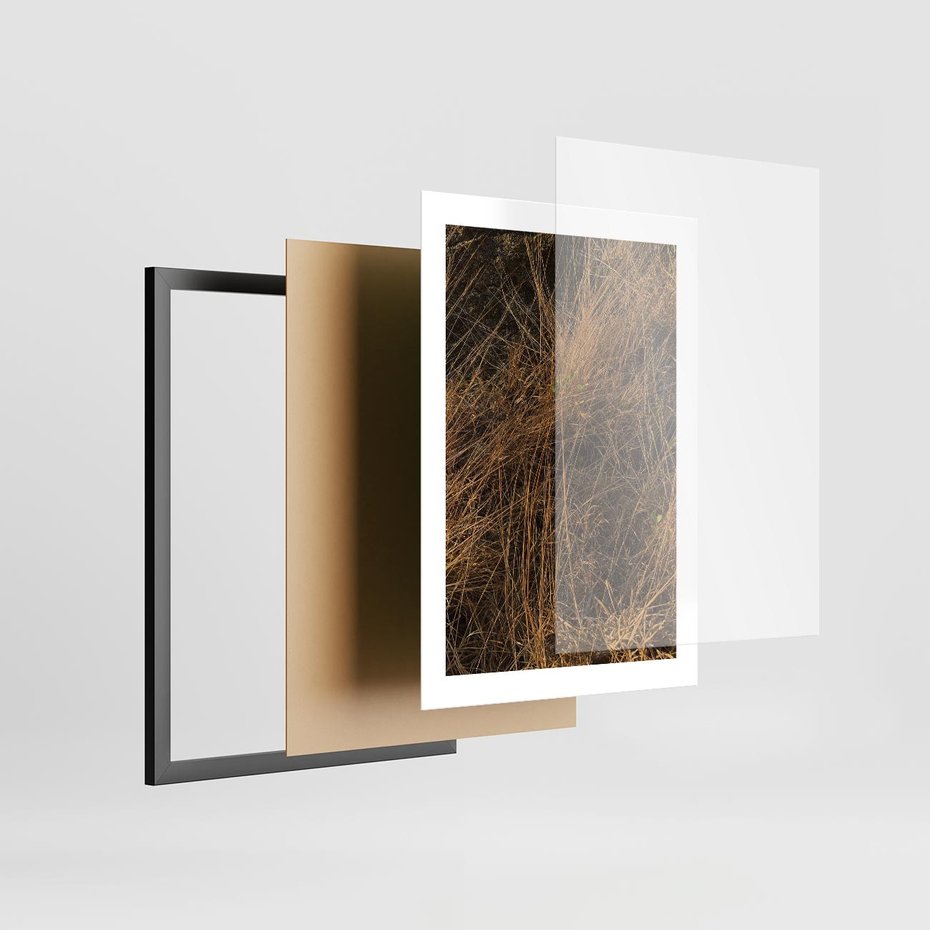 Plakat w ramie 30x40 - Szlachetna Suchość Traw - trawy, suche trawy - rama czarna
