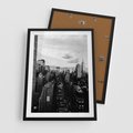 Plakat w ramie 50x70 - Wibracje Miejskiego Życia - miasto, wieżowce - rama czarna