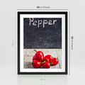 Plakat w ramie 40x50 - Eksploracja smaków - papryka, kuchnia - rama czarna