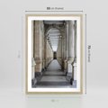 Plakat w ramie 50x70 - Uroki Kolumn - kolumny, architektura - rama drewno