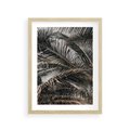 Plakat w ramie 30x40 - Liściaste Palmy - palmy, drzewa palmowe - rama drewno