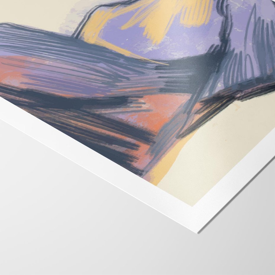 Plakat bez ramy 40x50 - Ponad Szczytami - pastelowy krajobraz, nowoczesny plakat