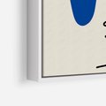Obraz w ramie 50x50 - Rozbijające Symfonie Form - abstrakcyjny obraz, przypomina twarz - rama biała