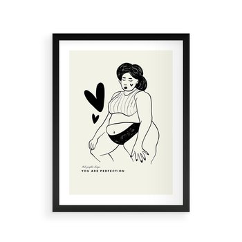 Plakat w ramie 30x40 - Wyrażenie Piękna - rysunek, sztuka nowoczesna - rama czarna