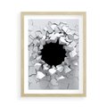 Plakat w ramie 50x70 - Nowoczesna Abstrakcja - grafika, nowoczesna - rama drewno