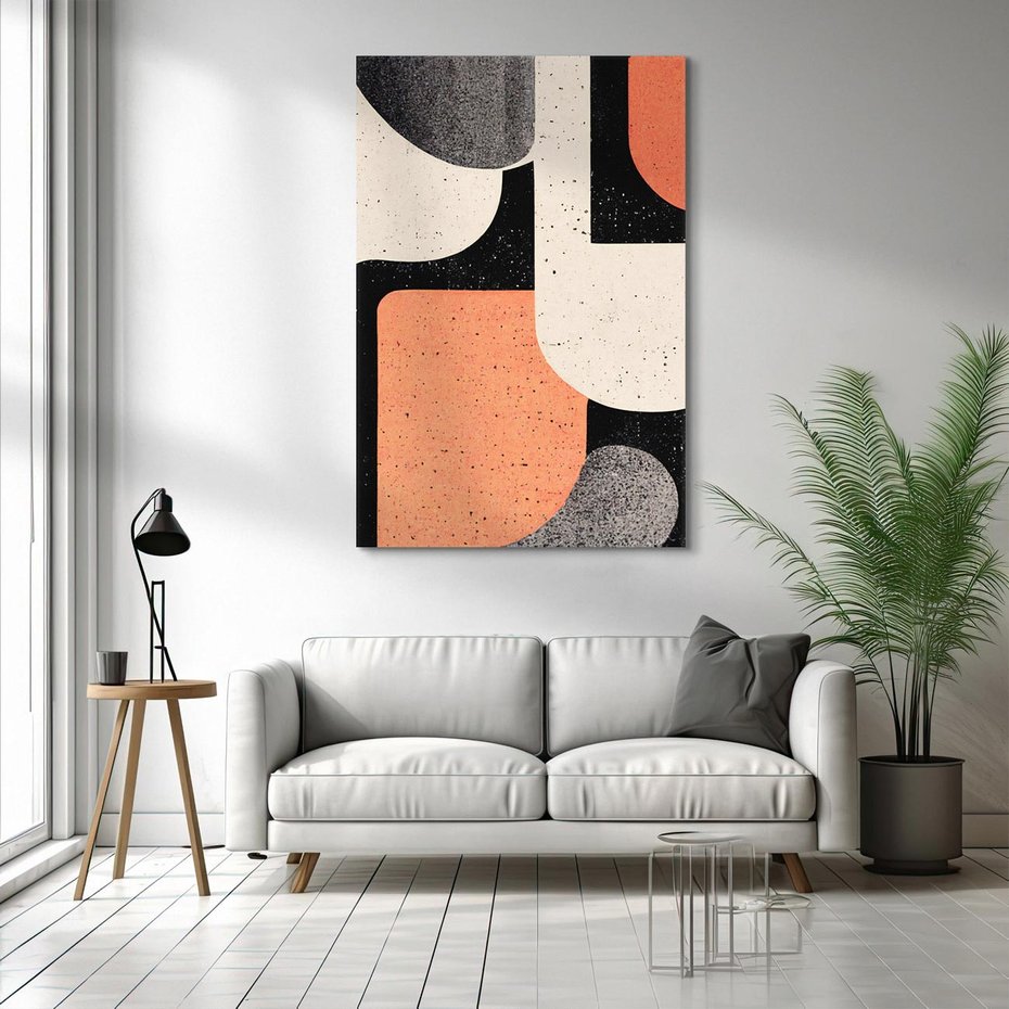 Obraz na płótnie 80x120 - Loftowa Harmonia - abstrakcja, styl loftowy