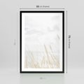 Plakat w ramie 50x70 - Jasna Delikatność: Fotografia Suchych Traw - suche trawy, jasna fotografia - rama czarna