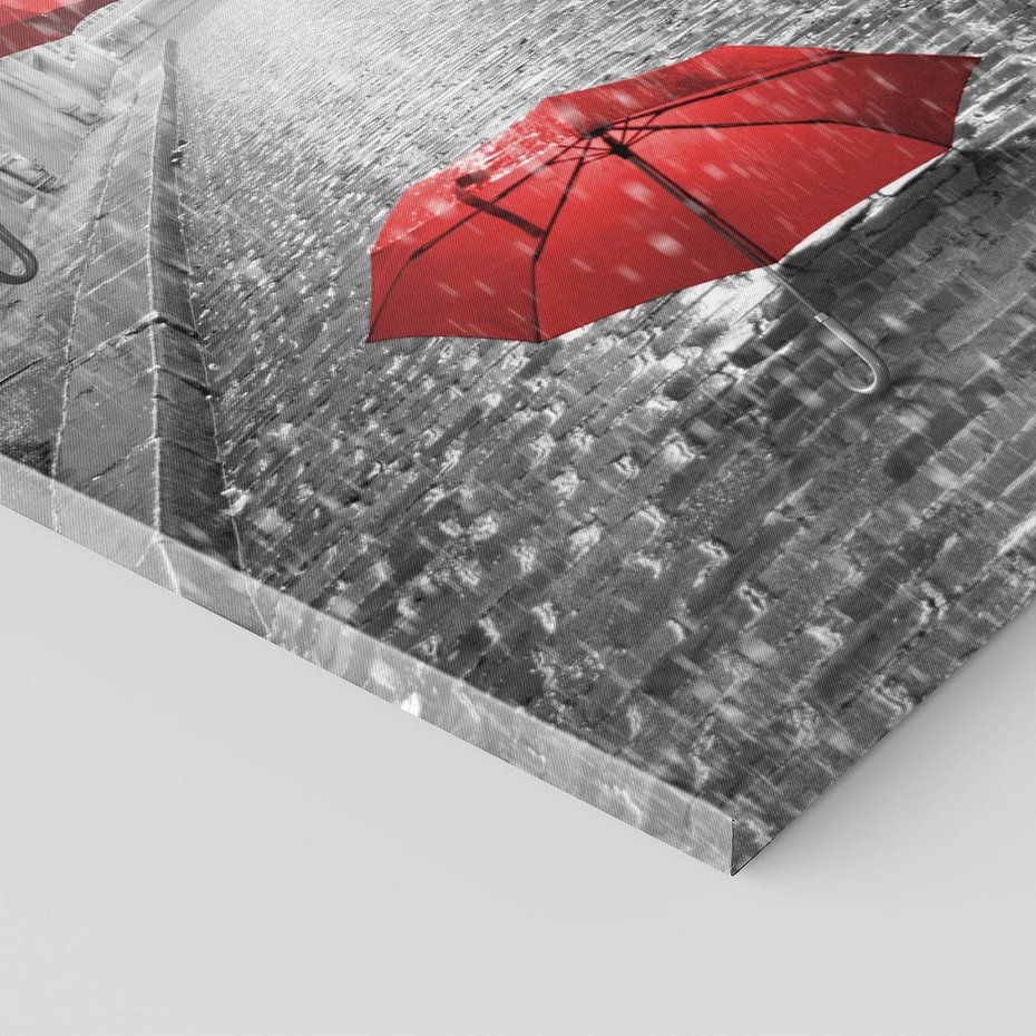 Obraz na płótnie 80x120 - Parasole w malowniczej uliczce - parasole, uliczka