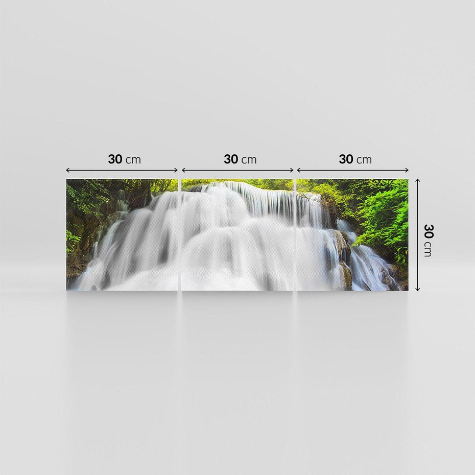 Obraz na płótnie 90x30 - Magiczne wodospady Tajlandii - Tajlandia, wodospad