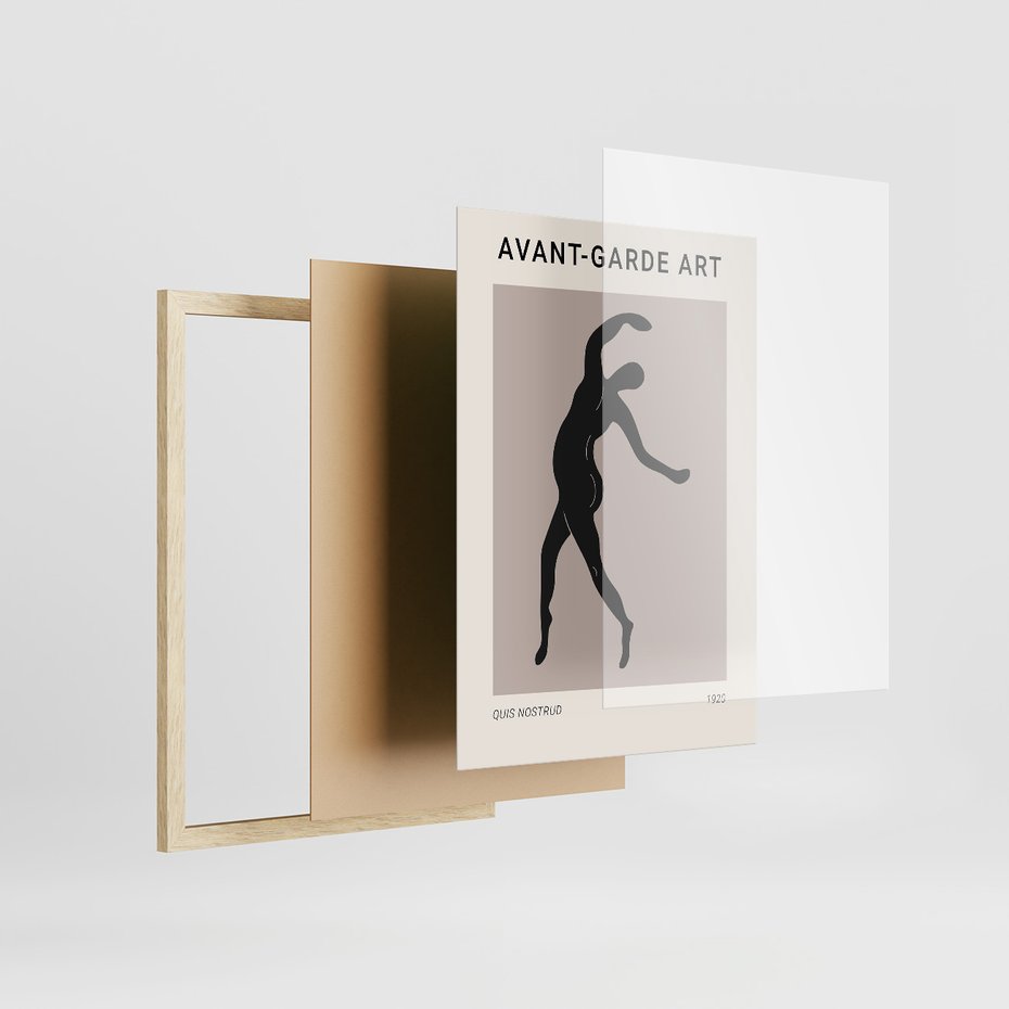 Zestaw obrazy w ramie 30x40 galeria - Nowoczesny, sztuka, art, postacie - rama drewno