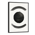 Obraz w ramie 50x70 - Bezczasowe Echo - abstrakcyjne plamy okręgi, akwarelowe - rama czarna