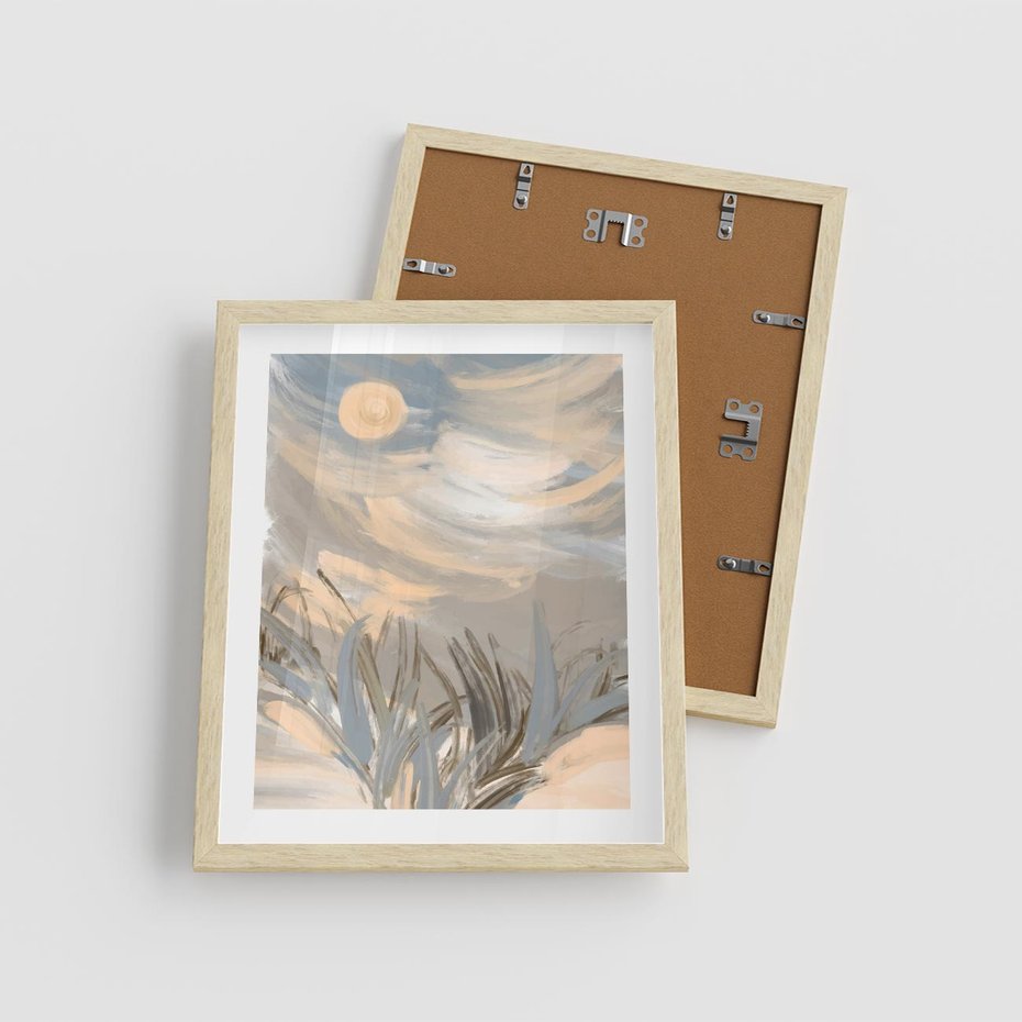 Plakat w ramie 40x50 - Światłości Taniec - akwarela, obraz - rama drewno