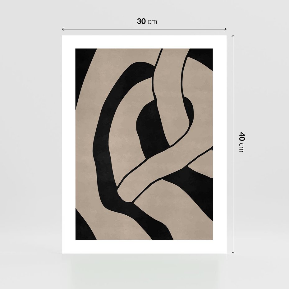 Plakat bez ramy 30x40 - Obce Wariacje - abstrakcyjne linie, mroczny plakat