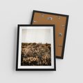 Plakat w ramie 40x50 - Krajobraz W Naturze: Beże i Brązy - suche krzewy, natura - rama czarna