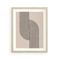 Plakat w ramie 40x50 - Puls Abstrakcji - abstrakcyjne linie, geometria - rama drewno