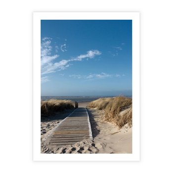 Plakat bez ramy 30x40 - Boho na Plaży - plaża, pomost