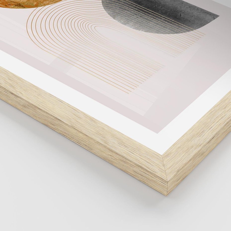 Plakat w ramie 40x50 - Nowoczesna Sztuka Geometrii - nowoczesna sztuka, modern - rama drewno