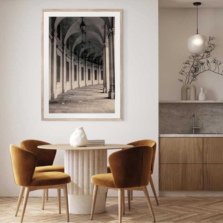 Plakat w ramie 30x40 - Kolumny Elegancji - architektura, kolumny - rama drewno