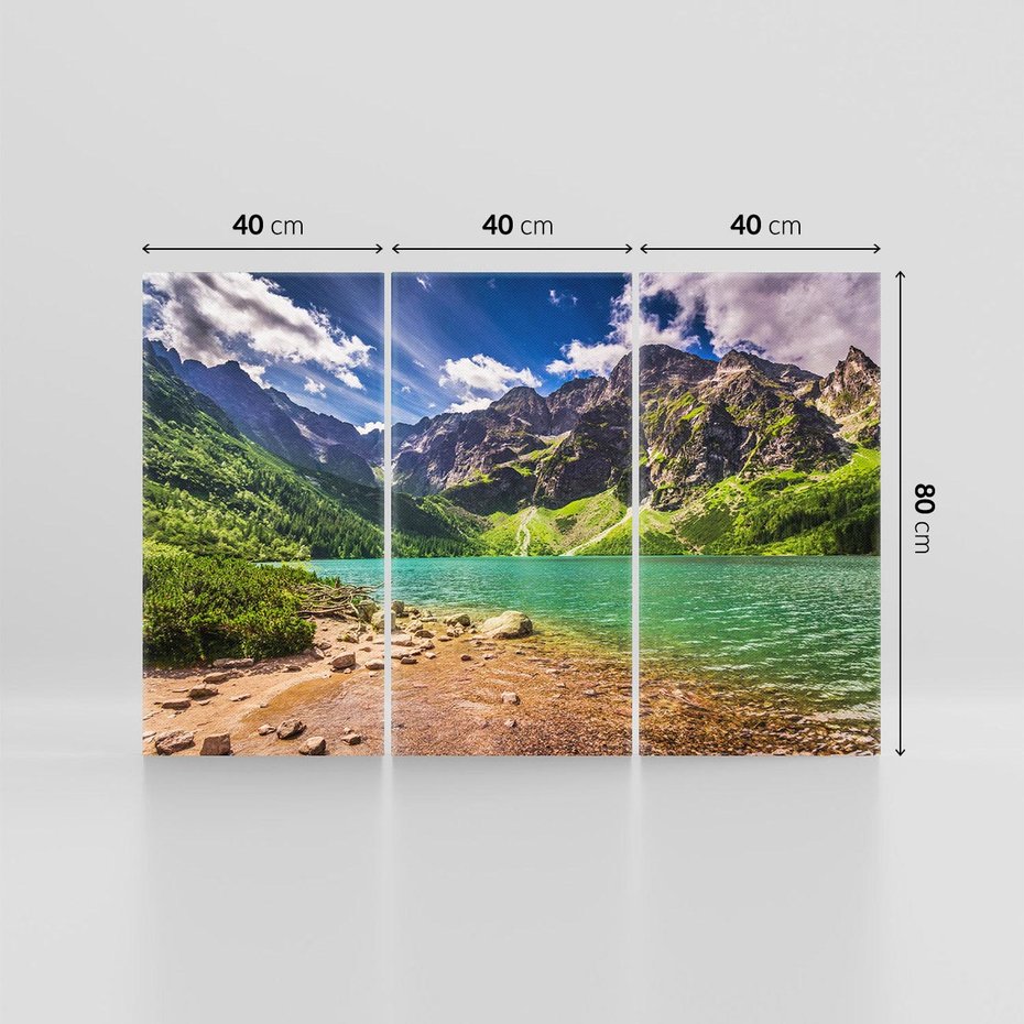 Obraz na płótnie 120x80 - Urok gór i jezior - góry, jezioro