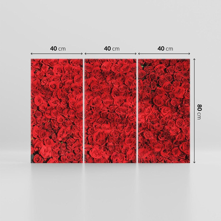 Obraz na płótnie 120x80 - Czerwona Pasja - czerwone, róże