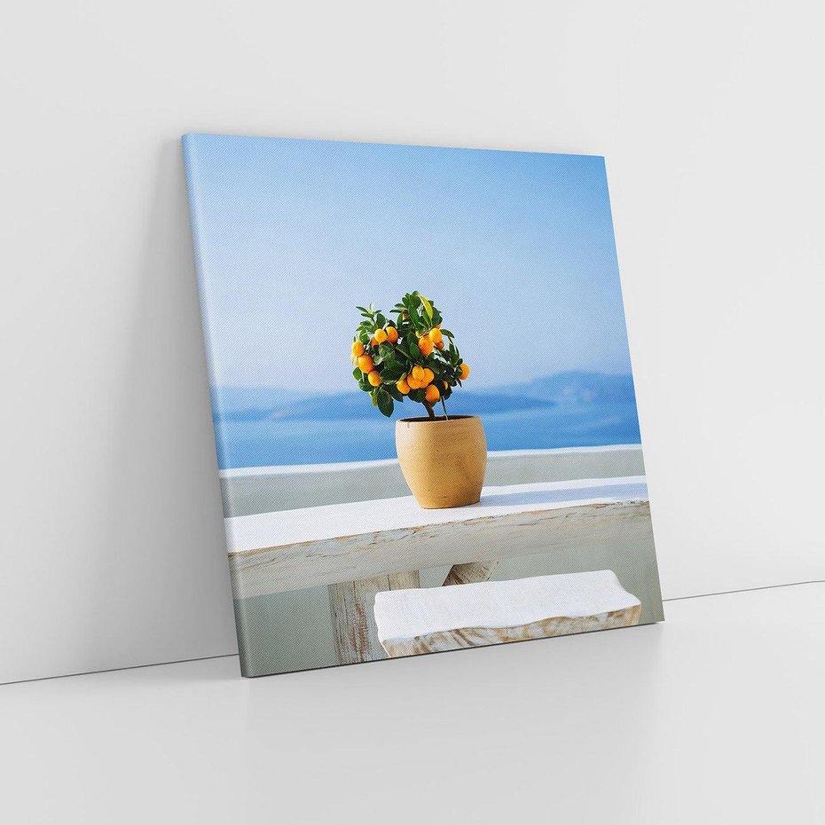 Obraz na płótnie 40x40 - Uroki Santorini - Santorini, Grecja