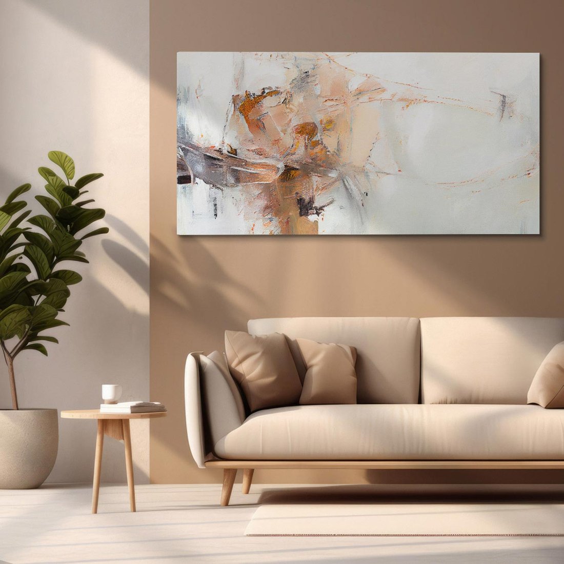 Obraz na płótnie 120x60 - Taniec księżycowego pyłu - abstrakcja, tekstury farb