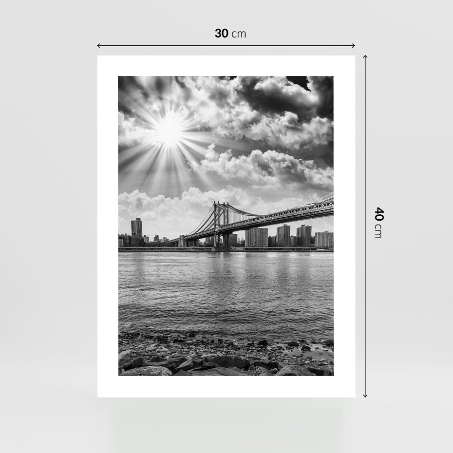 Plakat bez ramy 30x40 - Most w Mieście - most, miasto