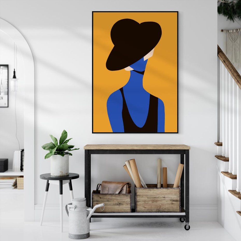 Obraz w ramie 70x100 - Zaklęte Zniknięcie - sztuka nowoczesna, plakat - rama czarna