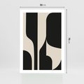 Plakat bez ramy 50x70 - Abstrakcyjne Linie - boho plakat, rycina