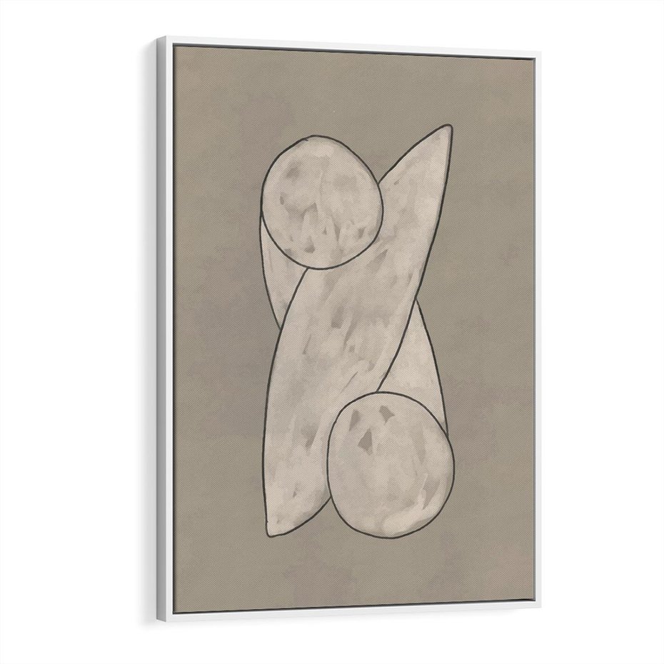 Obraz w ramie 80x120 - Zaklęte Anomalie - nowoczesna geometryczna sztuka, loftowe wnętrze - rama biała