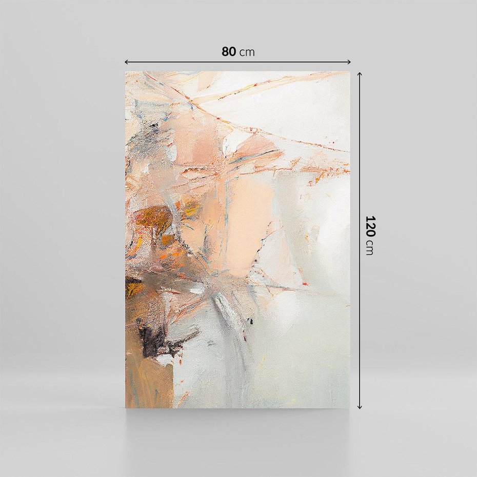 Obraz na płótnie 80x120 - Taniec księżycowego pyłu - abstrakcja, tekstury farb