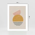 Plakat bez ramy 30x40 - Krótka Forma - abstrakcyjna sztuka, boho kształty