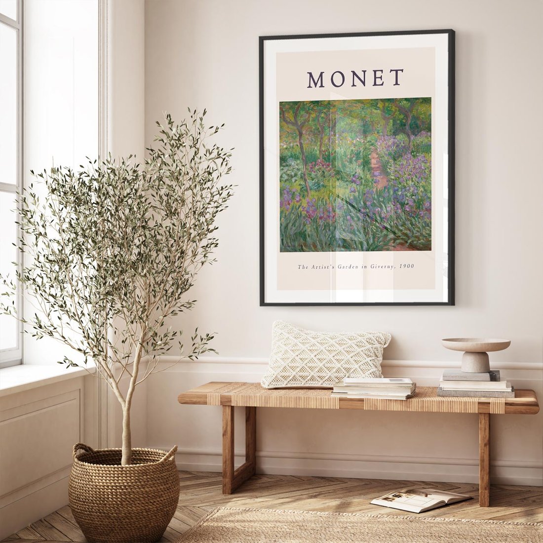 Plakat w ramie 40x50 - Reprodukcja Moneta - Monet, reprodukcja - rama czarna