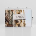 Obraz na płótnie 120x80 - Magiczne Spacery - hotel, uliczka