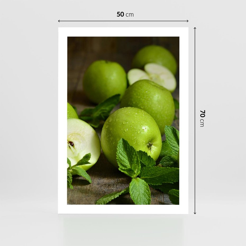 Plakat bez ramy 50x70 - Jabłkowa kolorystyka - jabłka, owoce