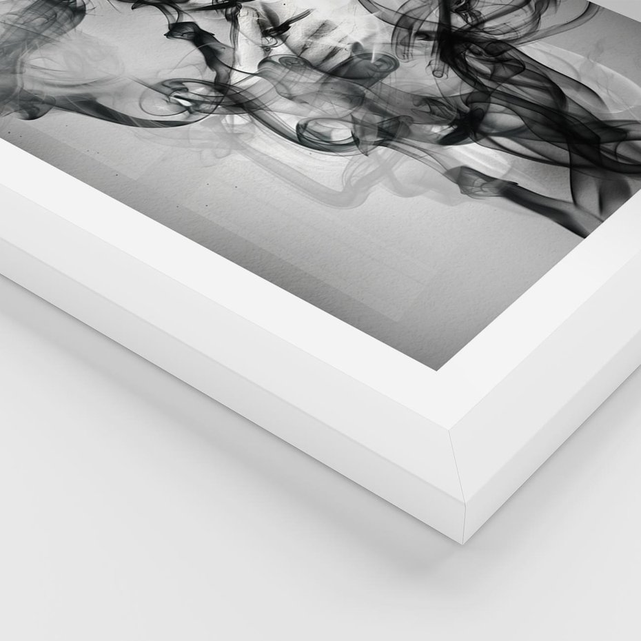 Plakat w ramie 30x40 - Abstrakcja kobiecego piękna - abstrakcja, kobieta - rama biała