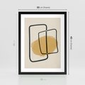 Plakat w ramie 30x40 - Rozkwitające Formy - abstrakcyjne nieregularne kształty, minimalistyczny plakat - rama czarna