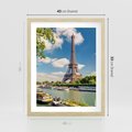 Plakat w ramie 40x50 - Paryżska ikona Francji - wieża Eiffla, Paryż - rama drewno