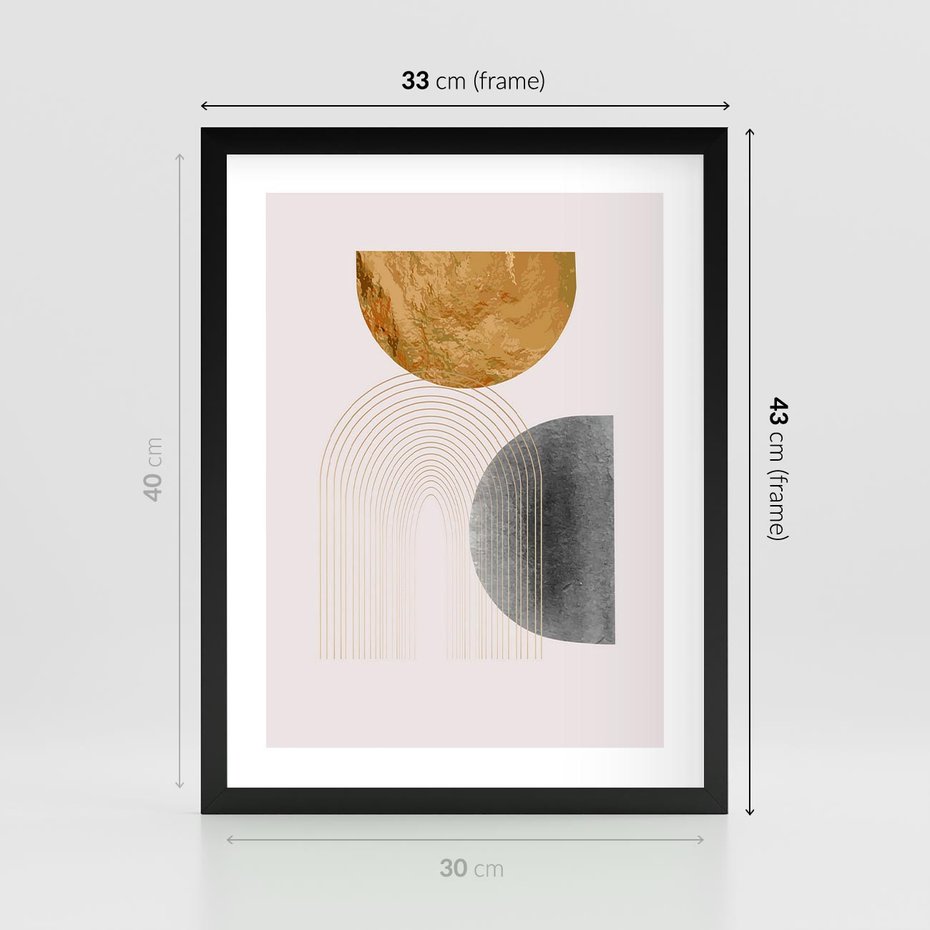 Plakat w ramie 30x40 - Nowoczesna Sztuka Geometrii - nowoczesna sztuka, modern - rama czarna