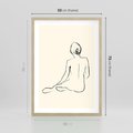 Plakat w ramie 50x70 - Akt w Minimalizmie - kobieta akt, minimalizm - rama drewno