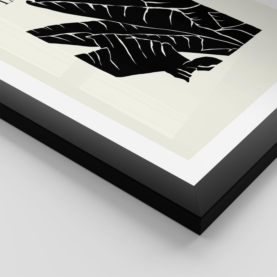 Plakat w ramie 50x70 - Rytmy roślinnego życia - nowoczesna sztuka, minimalistyczny styl - rama czarna