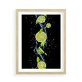 Plakat w ramie 50x70 - Świeżość Cytrusów - limonki, cytryny - rama drewno