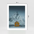 Plakat bez ramy 30x40 - Urok Norweskich Domków - Skandynawia, Norwegia