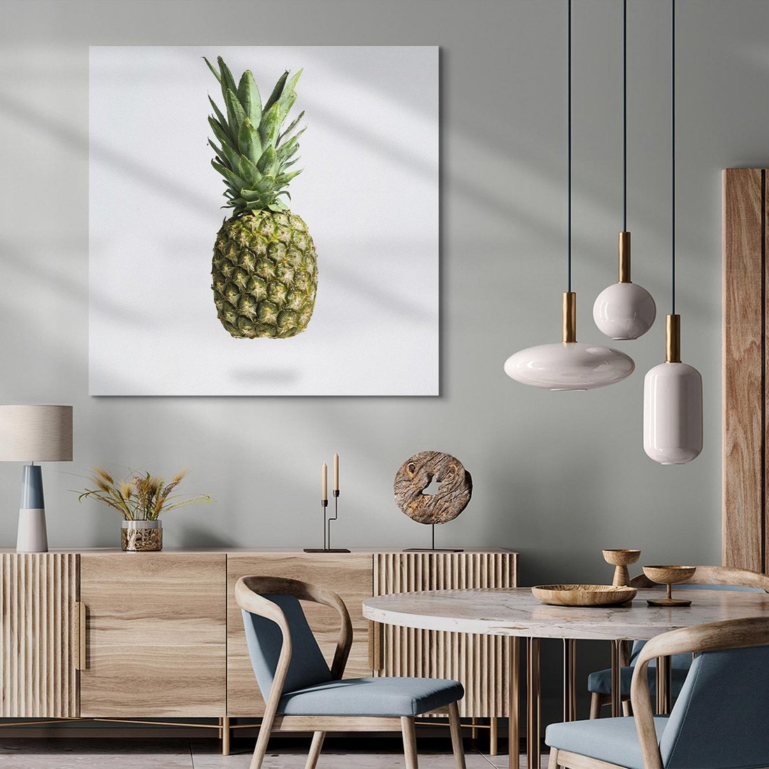 Obraz na płótnie 70x70 - Ananas Egzotyczne Odkrycie - ananas, owoc