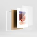 Plakat w ramie 30x40 - Kwiatowa Oaza - abstrakcyjna sztuka, plamy - rama biała
