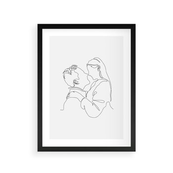 Plakat w ramie 40x50 - Bezgraniczne Tańce - para zakochanych, kobieta i mężczyzna - rama czarna