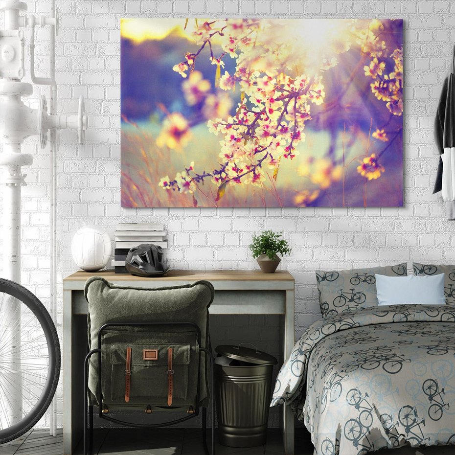 Obraz na płótnie 120x80 - Kwiatowa Wiosna - kwiaty, wiosna